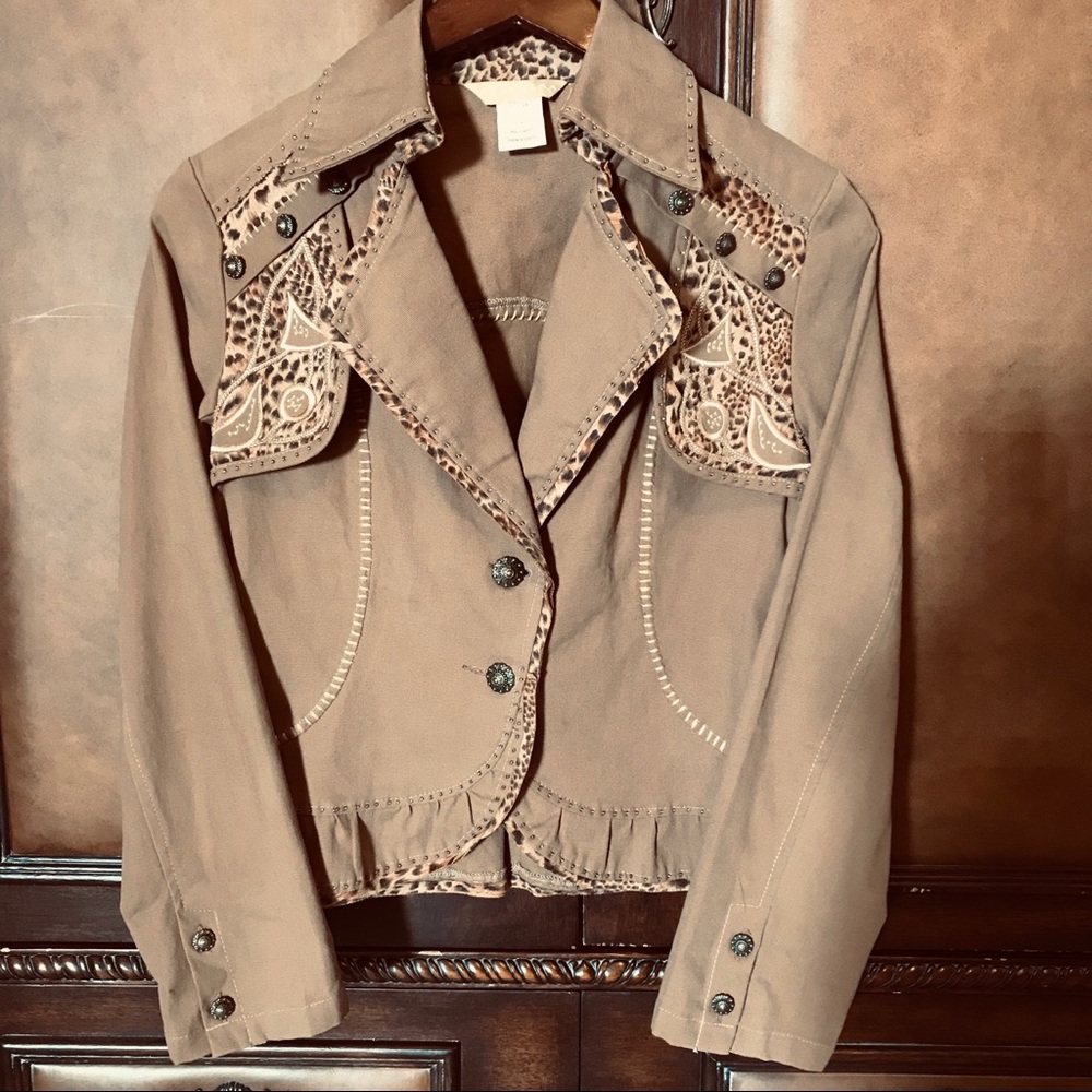 Western Boho Chic Animal Print Jacket Shacket